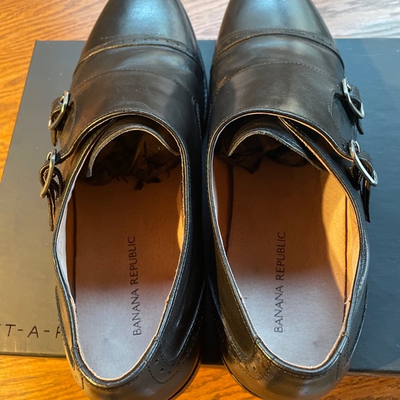 Double Monk Strap Black Leather Shoes (Mens 11) main image 6